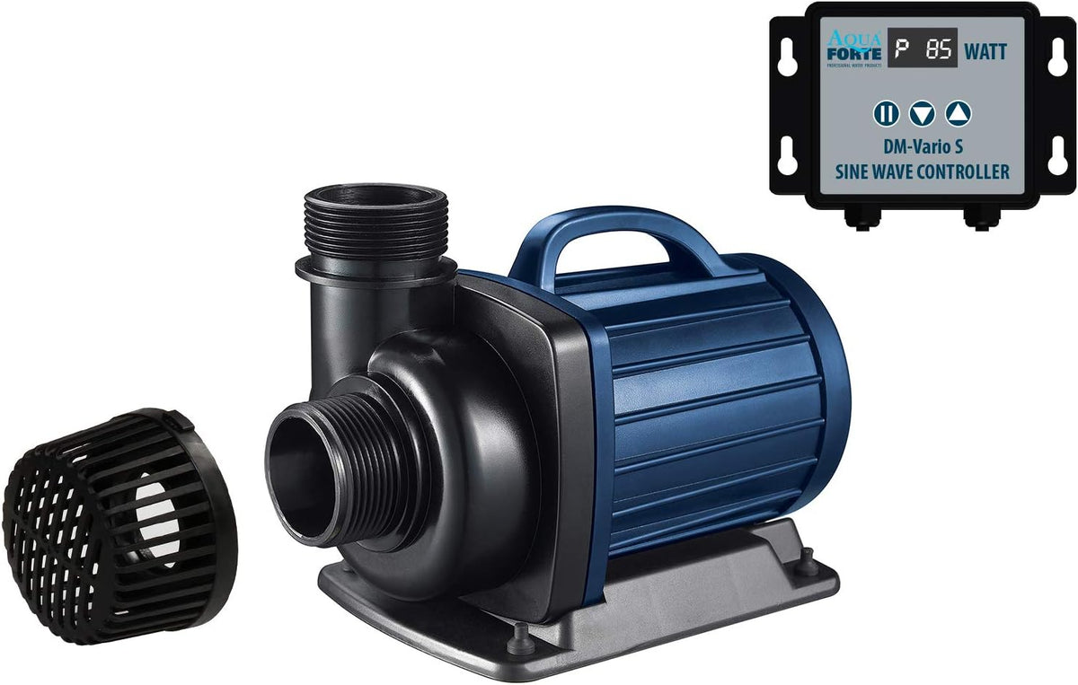 AquaForte Filter-/Teichpumpe DM-22.000 Vario S, 70-200W, Förderhöhe 7,5m, regelbar mit externem Controller. Ideal als Teichpumpe oder als Bachlauf- /