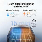 View ECOFLOW WAVE 3 Tragbare Klimaanlage, 1800 W/6100 BTU Kühlen, 2000 W/6800 BTU Heizen, 1000 W Schnellladen (75 Min.), 8 Std. Akkulaufzeit, App-Steuerung image 2