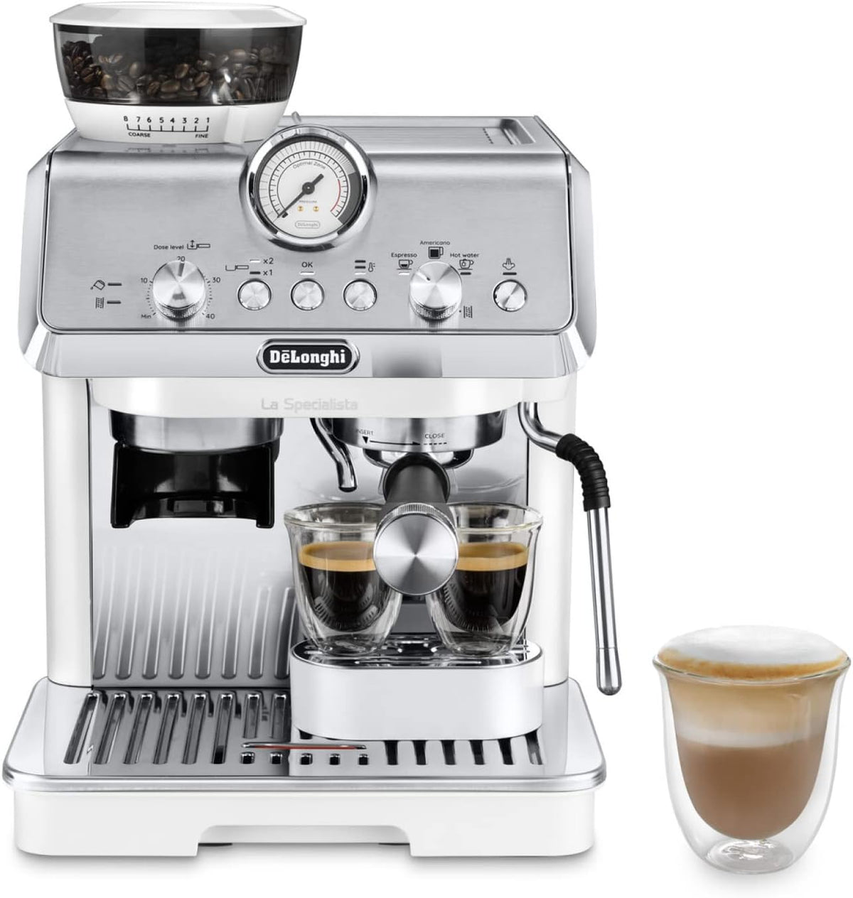 De'Longhi La Specialista Arte EC9155.MB Siebtrgermaschine, Espressomaschine mit Mahlwerk, 8 Mahlgrade, 15 Bar, 3 Temperaturen, Milchschaumdüse, 1300 W