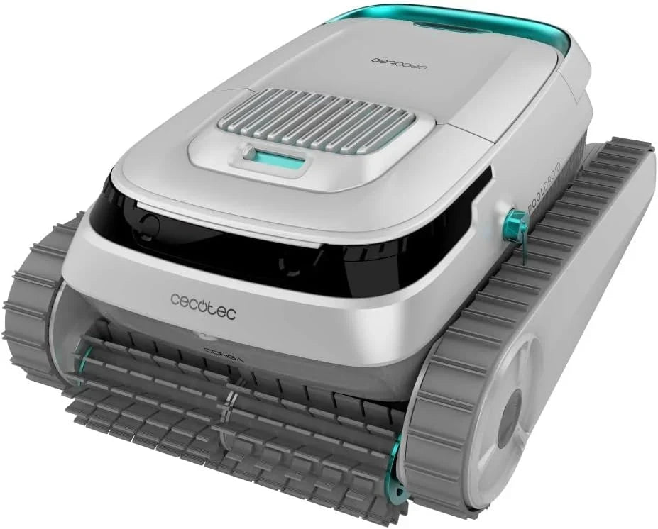 Cecotec Robot Limpiapiscinas para Fondos, Paredes y Línea de Flotación Conga Pooldroid 5000 TotalClean Pearl. Superficies 100m2, Pendiente Máx 90o,