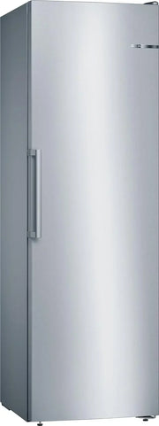 View Bosch - Congelador Vertical NoFrost, Serie 4, alto 186 x ancho 60 cm, 242 L, Cajones BigBox para alimentos grandes, Sistema Multiairflow, Acero, image 1