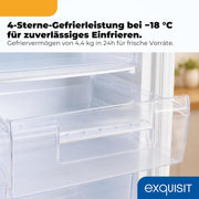 View Exquisit Gefrierschrank | 91 l Nutzinhalt, Energieeffizienzklasse E, 40 dB(A) | kompakte Bauform, 4-Sterne-Gefrieren, manuelle Temperaturregelung, image 6
