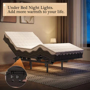 View Adjustable Bed Frame -Wireless Remote -Memory Function -Adjustable Bed Base -Head and Foot Lift Incline -Zero Gravity -Quiet Motorfor Lying Down, image 5