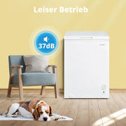View Comfee 198L Gefriertruhe, leise 37 dB, 4-Sterne-Gefrieren, Kühl-/Gefrier-Konvertierung (1–10°C / -24––12°C), 24‐h‐Schnellgefrierung 9kg, image 5