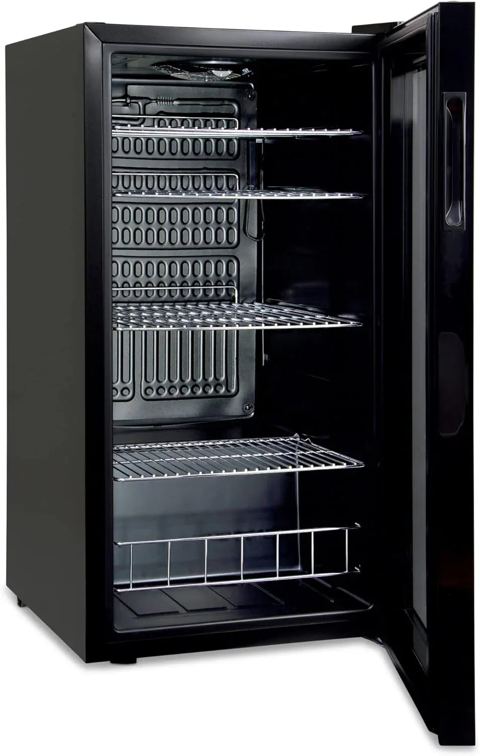 °CUBES Getränkekühlschrank 90L mit Glastür & 4 variablen Ablagen | Kompakter Flaschenkühlschrank, perfekt für zu Hause, Büro, Partys & Gastro |