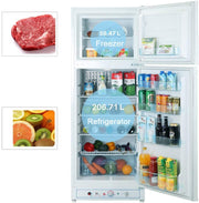 View SMETA Nevera Gas con Congelador, 265L (203L+62L), 220V, Refrigerador Congelador Combinado, Refrigerador Camping Gas para Autocaravana, Garaje, image 3