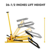 View Lawn Mower Lift with Hydraulic Jack, 26 Inches Lawn Mower Lift, Welded Solid Steel Construction, Weight Capacity 500 LBS, for Riding Lawn Mowers image 5