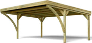 View Forest Style - Cochera Doble Victor Modern 30,9 m² (6,02 x 5,11 x 2,52 m) – Madera de Pino Tratada – Techo de Policarbonato – Aparcamiento Cubierto image 1