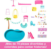 View Barbie Dreamhouse 2023 Casa para muñecas de juguete de 3 plantas con +75 muebles y accesorios, +3 años (Mattel HMX10) image 3
