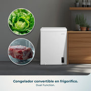 View Cecotec Congelador Horizontal 143L Bolero CoolMarket Chest 143P White E. Cesta con Asas, Control Electrónico LED, UltraContact D-Cool, Dual Function, image 4