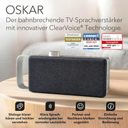 View faller Oskar TV Lautsprecher/Soundbar mit Clear Voice (tragbar, kabellos, einfache Bedienung, Aluminiumgehäuse) image 2