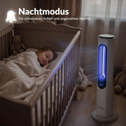 View LEHMANN Turmventilator mit Fernbedienung & LED-Display, leiser Ventilator mit Schlafmodus, 15 h Timer, 3 Lichtfarben, 3 Modi, 3 Geschwindigkeiten, image 6