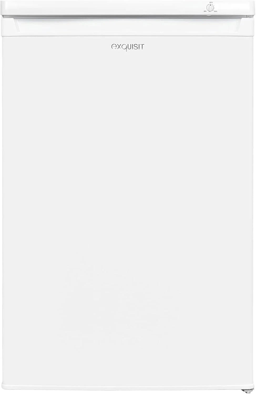 Exquisit Congelador Table Top 91L, Color Blanco, Clase E, Congelador 4 Estrellas, 4 Cajones Transparentes, Puerta Reversible, Control de Temperatura,