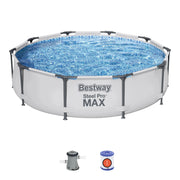 View Piscinas portátiles elevadas redondas Bestway 56408 para niños y adultos (3,05 m x 76 cm) image 1