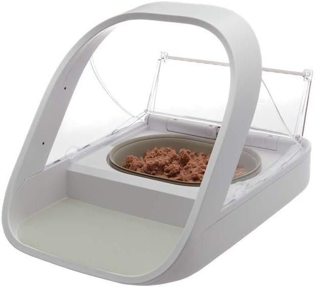 Sure Petcare SureFeed Mikrochip-Futterautomat für Haustiere, mit dichtem Deckelverschluss, kompatibel mit RFID-Halsbandanhänger, geeignet für Nass-