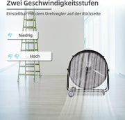 View Be Cool Industrie-Windmaschine 75cm BCIWM75CM – Fahrbarer Trommelventilator, Ø 75 cm (30"), 300 Watt, Vollkupfermotor, 2 Geschwindigkeiten, Aluminium- image 3