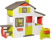 View Smoby Life - Casa de Juegos Friends House EVO con 2 Puertas, 6 Ventanas y Mesa de Picnic Extraíble – Fabricada en Material Reciclado, Protección UV, image 2