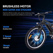 View 26 Inch Adult 3 Wheel Electric Tricycle with Basket, Fat Tires,7 Speeds,350W Powerful Motor, 36V 10Ah Removable Battery – Dark Gray image 3