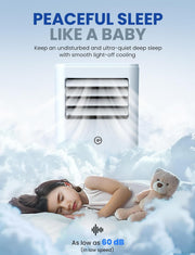 View 9000 BTU Aire Acondicionado Portátil, 4 en 1: Refrigeración, Ventilador, Deshumidificador y Modo Sueño, Silencioso, con Mando, Temporizador 24h y Kit image 5