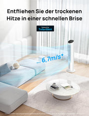 View DREO Turmventilator mit Kühlung leise, Ventilator mit Wasserkühlung, 102 cm Luftkühler, Verdunstungskühler mit 80° Schwenkfunktion, 3 Modi, 4 image 4