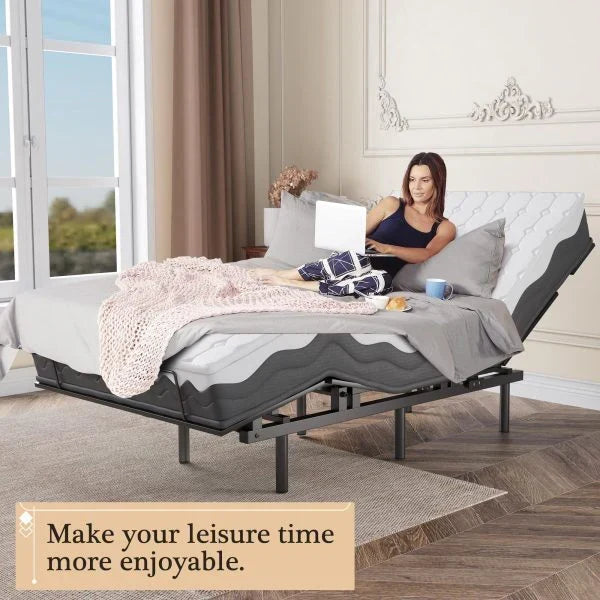 Adjustable Bed Frame -Wireless Remote -Memory Function -Adjustable Bed Base -Head and Foot Lift Incline -Zero Gravity -Quiet Motorfor Lying Down,
