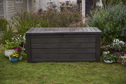 View 150 Gallon Resin Large Deck Box-Organization and Storage for Patio Furniture, Outdoor Cushions, Garden Tools and Pool Toys, Brown image 6