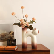 View Creative Ceramic Cat Decorative Vase for Living Room Tabletop Decor image 2