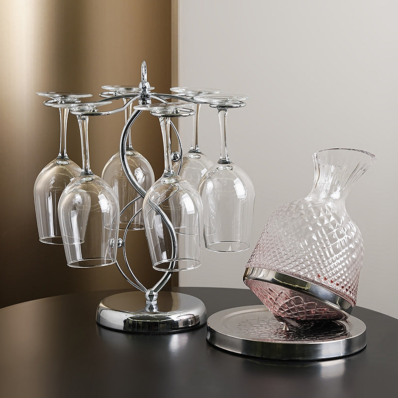 Freestanding Metal Wine Glass Holder Rack for Stemware Storage and Countertop Display