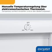 View Exquisit Gefrierschrank | 91 l Nutzinhalt, Energieeffizienzklasse E, 40 dB(A) | kompakte Bauform, 4-Sterne-Gefrieren, manuelle Temperaturregelung, image 4