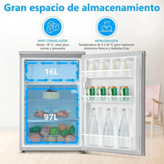 View Midea Nevera pequeña 113L con Congelador - Mini frigorífico pequeño para la Habitación/Caravana/Camping - Mini Bar Bajo Consumo - Frigorifico Bajo image 2