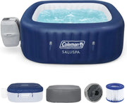View 4 to 6 Person Inflatable Hot Tub Square Portable Outdoor Spa with 114 Soothing AirJets and Insulated Cover. image 3