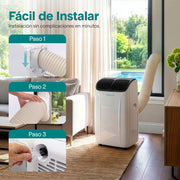 View SereneLife Aire Acondicionado Portátil 14000 BTU con WiFi, Climatizador 3 en 1 Frío, Ventilación y Deshumidificador, Smart con Kit de Ventana, para image 6