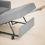 View Gizoon Sofá cama 3 en 1 convertible, silla cama individual extraíble con respaldo ajustable, espaciosos sofás multifuncionales para sala de estar, image 4