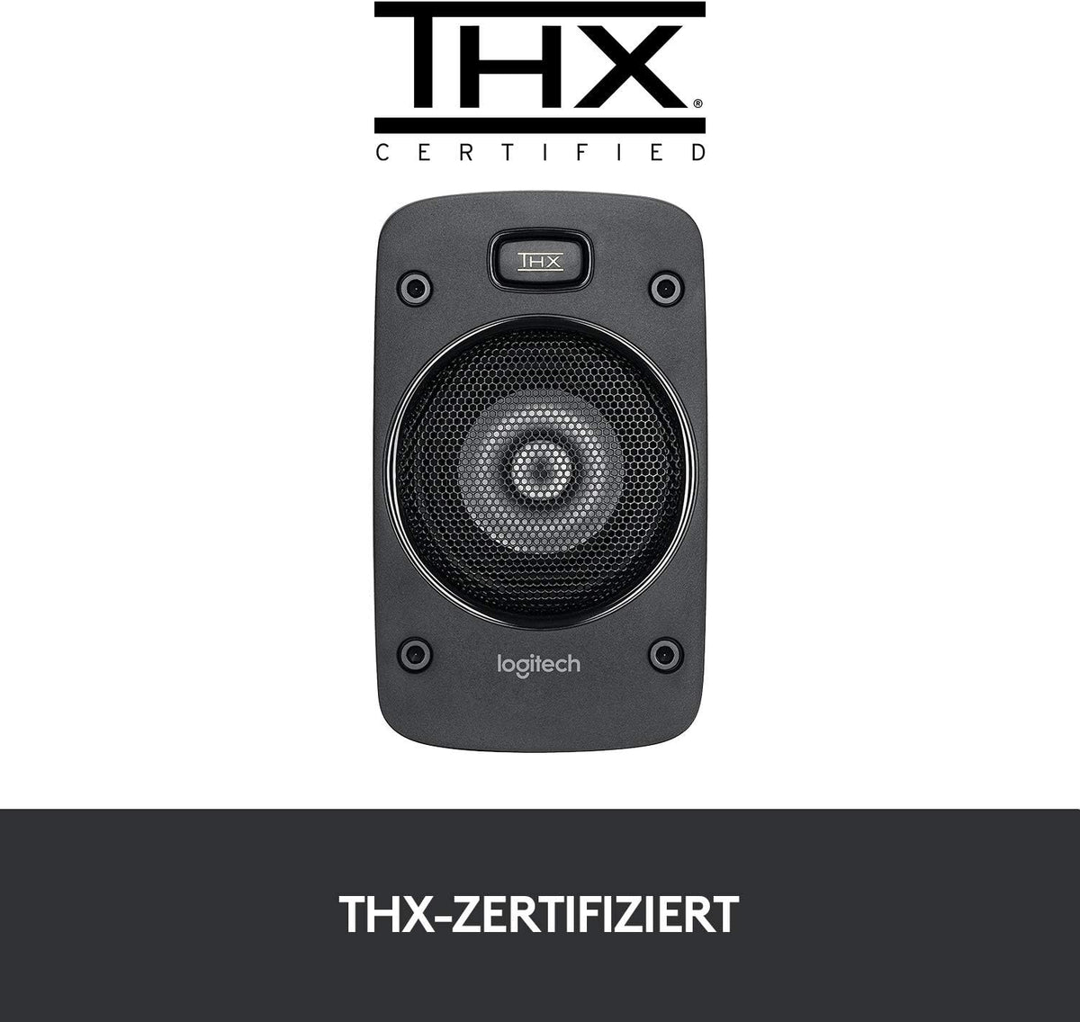 Logitech Z906 5.1 Sound System, Lautsprecher mit 1000 Watt Surround Sound, THX, Mehrere Audio-Eingänge, Fernbedienung, EU Stecker, PC/PS4/Xbox/Stereo-