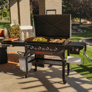 View Iron-Forged 36" Omnivore Griddle – Premium Powder-Coated Steel with Reinforced Hood, Black Finish image 2