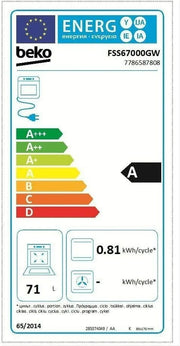 View Beko Cocina VITRO FSS67000GW 4F 60CM Blanca image 2