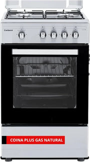 View Corberó – Kitchen Plus | 50 cm | CCSF45020BW | 4 Burner Butane Gas | Oven 43L | Metal Lid | Double Glass Door | Tray and Grill Chrome | Automatic image 3