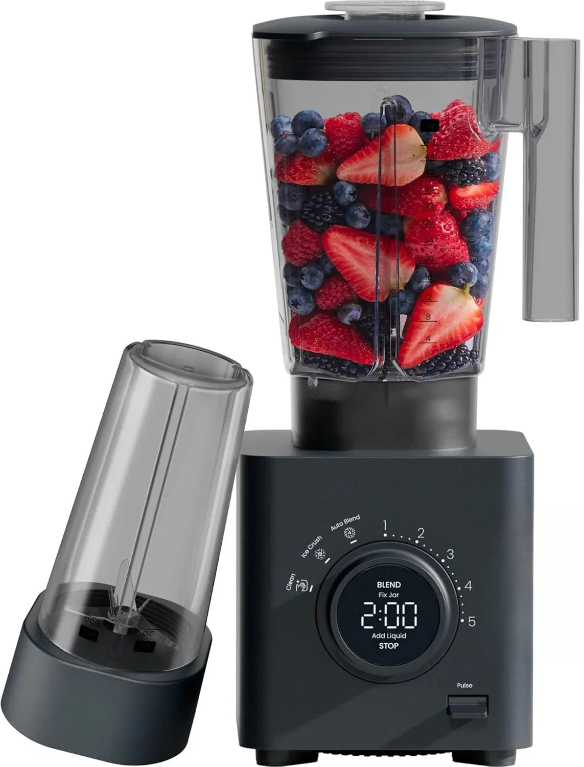 48 oz Countertop Blender for Smoothies, 1380W Motor to Crush Ice, Nuts, and Frozen Fruit with Stainless Steel Blade, Auto Blend Function, Includes 20