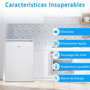 View Midea Nevera pequeña 113L con Congelador - Mini frigorífico pequeño para la Habitación/Caravana/Camping - Mini Bar Bajo Consumo - Frigorifico Bajo image 6