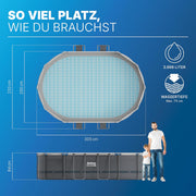View Bestway Power Steel Frame Pool Set mit Filterpumpe 305 x 200 x 84 cm, grau, oval image 4