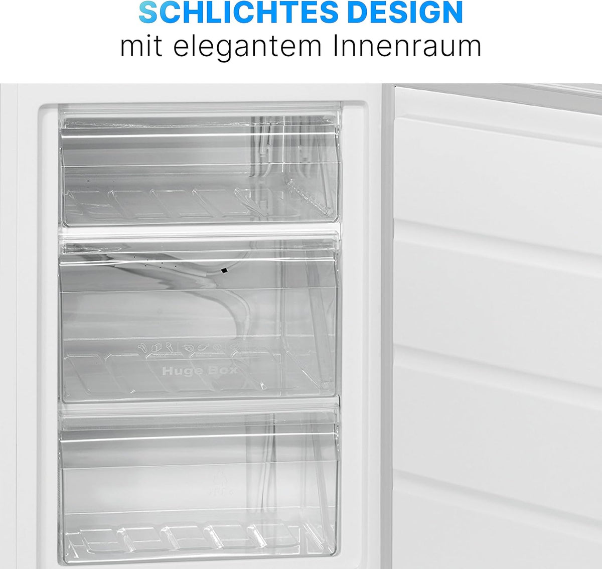 Bomann Gefrierschrank 85L Nutzinhalt, Gefrierschrank klein mit 3 Schubladen, wechselbarer Türanschlag, Freezer mit 4 Sterne-Kennzeichnung, leise &
