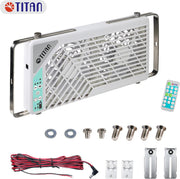 View TITAN Leiser Dachventilator, 12 V Gleichstrom, 140 mm, doppelt, wendbar, Dachfensterventilator mit kabelloser Steuerung für Wohnmobil, Wohnmobil, TTC- image 4