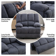 View 2025 Sillón mecedor sobredimensionado, sillón reclinable manual simple, sillón tapizado acolchonado, sillón mecedor para sala, asiento de teatro talla image 5