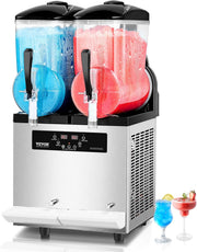 View VEVOR kommerzielle Slusheis Maschine 12 L x 2 Doppeltank-Maschine für gefrorene Getränke, 96 Tassen Edelstahl Slush-Eis-Maschine mit Tastenfeld image 1