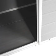 View Wasabi - Caseta de Resina Jardín Unit 1.4 – Ventana Luz Natural - Suelo Incluido - Paneles 12mm de Espesor - Gris Blanco - Cobertizo PVC Almacenaje image 6