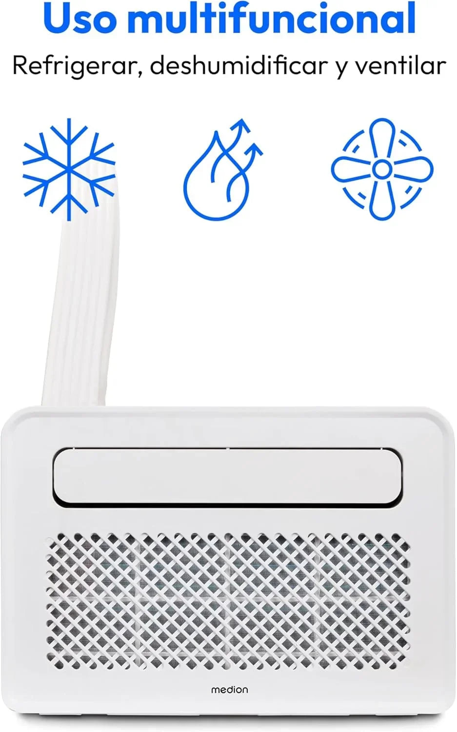 MEDION Smart Split Aire Acondicionado Caravana P502 (5000 BTU, 3 en 1, Refrigeración, Deshumidificación, Ventilador, hasta 12 m², ideal para caravanas