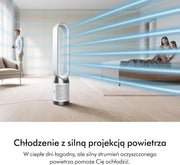 View Dyson Purifier Cool PC1 chłodzący oczyszczacz powietrza o dużej mocy (Biały/Biały) image 3
