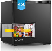 View FOHERE Mini Kühlschrank 46L mit Eisfach | Kühlschrank Klein | Temperaturregelung, Energiesparend, Leise | Getränkekühlschrank Ideal für Büro, Camping image 1
