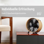 View Stadler Form Ventilator Otto, aus Bambus, mit 3 Geschwindigkeiten, ideal im Sommer und fürs Schlafzimmer, Wohnzimmer und Büro geeignet, einfache image 5