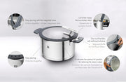 View ZWILLING Simplify Kochtopf-Set 5-teilig, Mit Ausgießfunktion, Stay-Cool-Griffe, Induktionsgeeignet, Edelstahl, Silber image 2